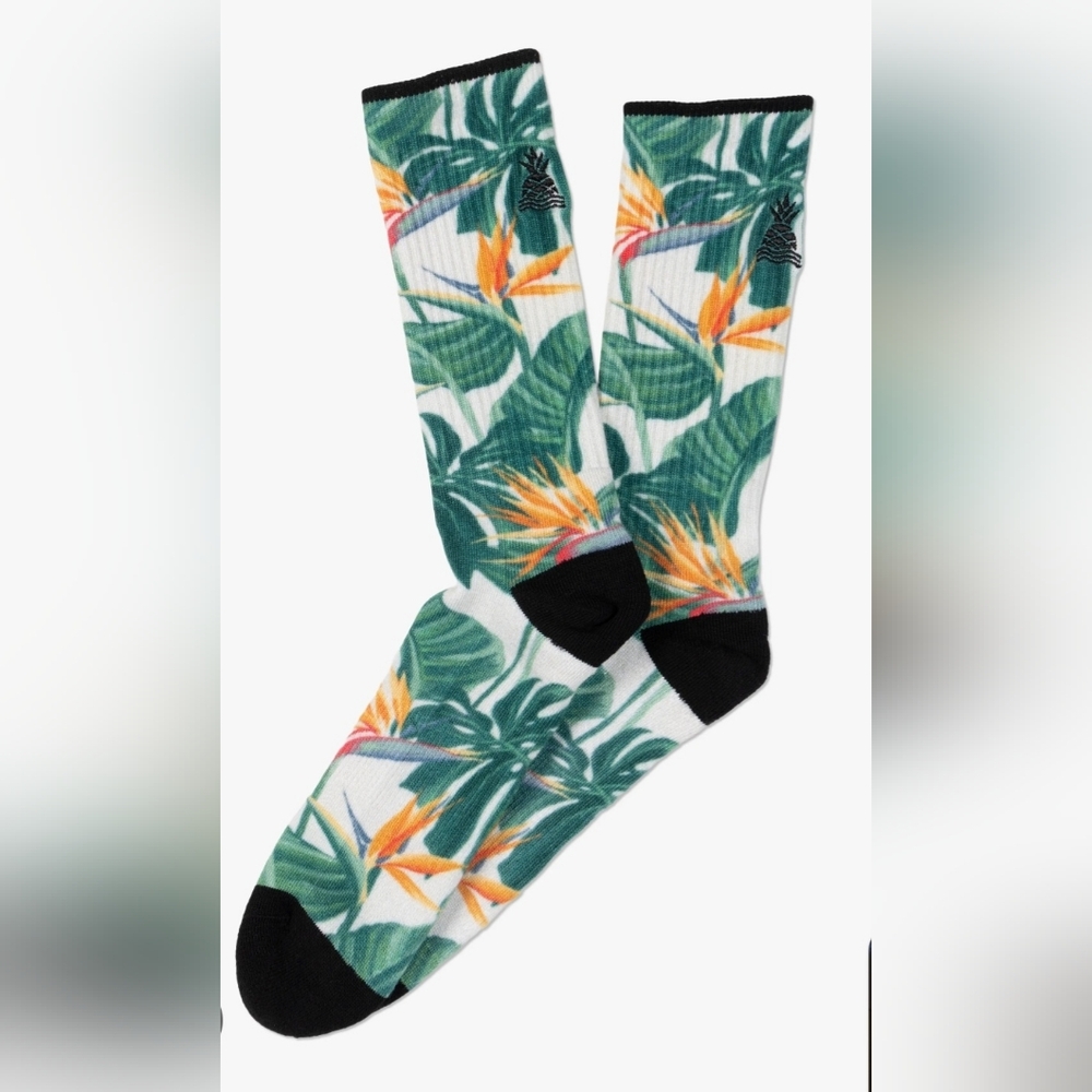 Chubbies Tropical Leaf All Day Socks, Mens 8-12, BUY NOW, NWT